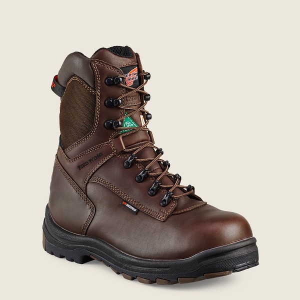 Red Wing Safety Boots Black/Brown - Red Wing Mens King Toe® - 8-inch Insulated Waterproof Csa Toe -